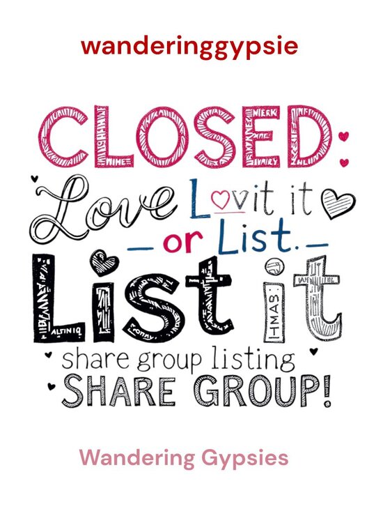 Wild Time Fashion Other - August 2026 CLOSED SIGN UP FOR SEPTEMBER "Love IT or List IT" Share Group